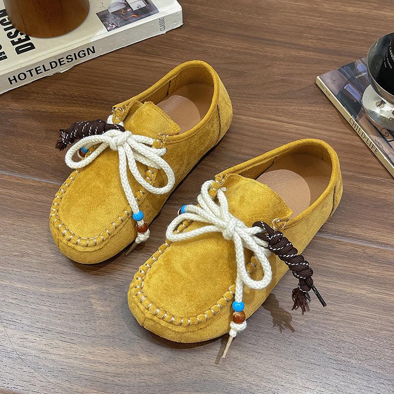 Fashion Women Mary Janes Shoes Nubuck Leather Flat Shoes Leather Single Lolita Shoes Ladies Walking Chaussure Femme Zapatos De Mujer