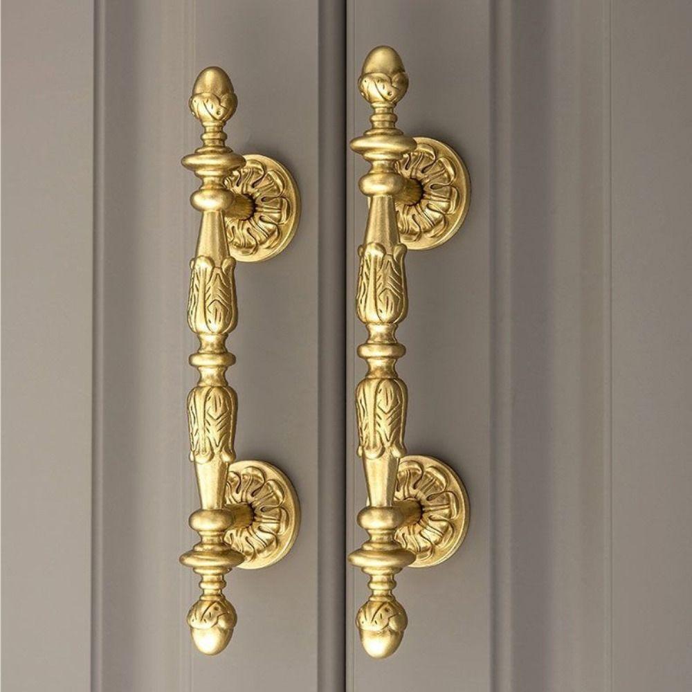 Solid Brass Cabinet Pulls Antique Bronze Finish Drawer Knobs Durable Wardrobe Handles  Bedroom Use