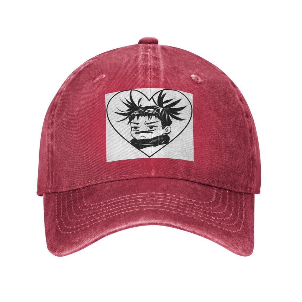 Jujutsu Kaisen Choso JJk Pattern Denim Fabric Cap Casual Baseball Caps Adjustable Hat Summer Unisex Baseball Hats