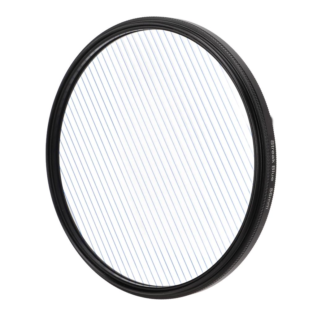 Junestar 86mm Blue Streak Special Effects Filter Antiscratch Optical Glass Aluminum Alloy Frame for
