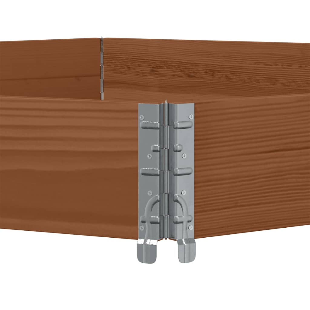 Vidaxl Raised Planter, Hexagonal, Brown, 160X160 Cm, Pine