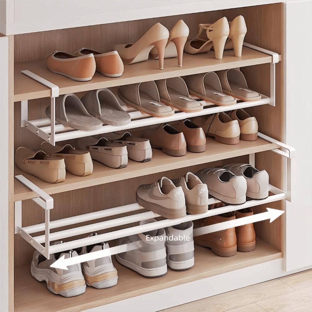 Space Saving Metal Shoe Rack Adjustable Shoe Organizer Storage Shelf Shoe Rack Wardrobe Use