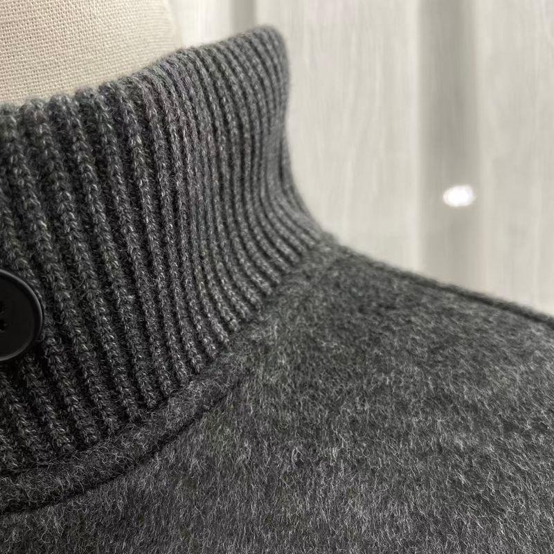 Women Stand Collar Sleeveless Wool Blend Vest Casual Inner Layer