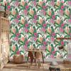Wallpaper Beautiful Leaves Exotic Flowers for Living Room and Bedroom 50x1000