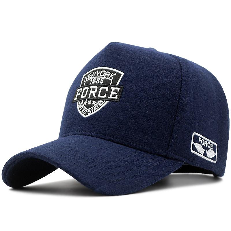 Woolen hat men's winter high-top baseball cap big head circumference piled thickened cap