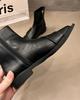 2025 Women's Korean Style Chelsea & Martin Ankle Boots: Street-Chic, Flat, Short Design