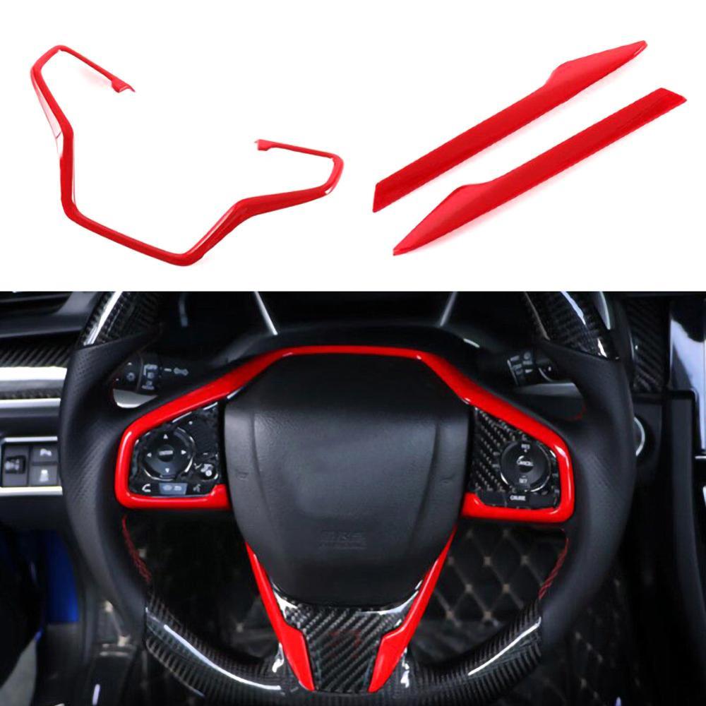 

Красная накладка рулевой колонки из АБС-пластика для honda civic 2016-2019.