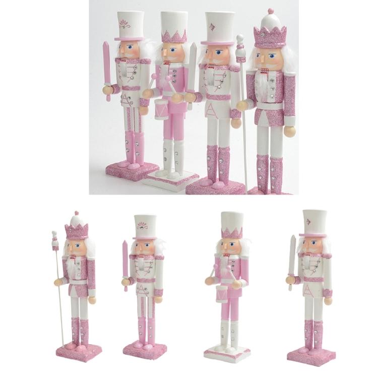 Nutcrackers Festive Christmas Home Decor Wood Walnut Cracker Soldier Puppet