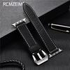 Leather Strap For Apple Watchband 41mm 42mm 38mm Watch Band 4 5 6 7 45mm 44mm 40mm iwatch Belt 3/2/1 Bracelet Black Blue Green