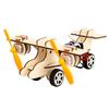 Assembly Wooden Double Engine Aircraft Model Toy Aerodynamics Experiment Demonstration Tool for Classroom Teaching