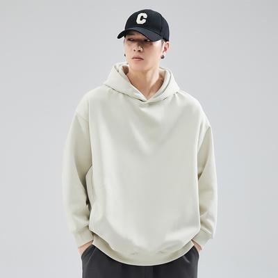 Autumn Heavy 30G Hooded Sweater Men'S Loose Casual Solid Color Top Long Sleeve Youth Trendy Clothes