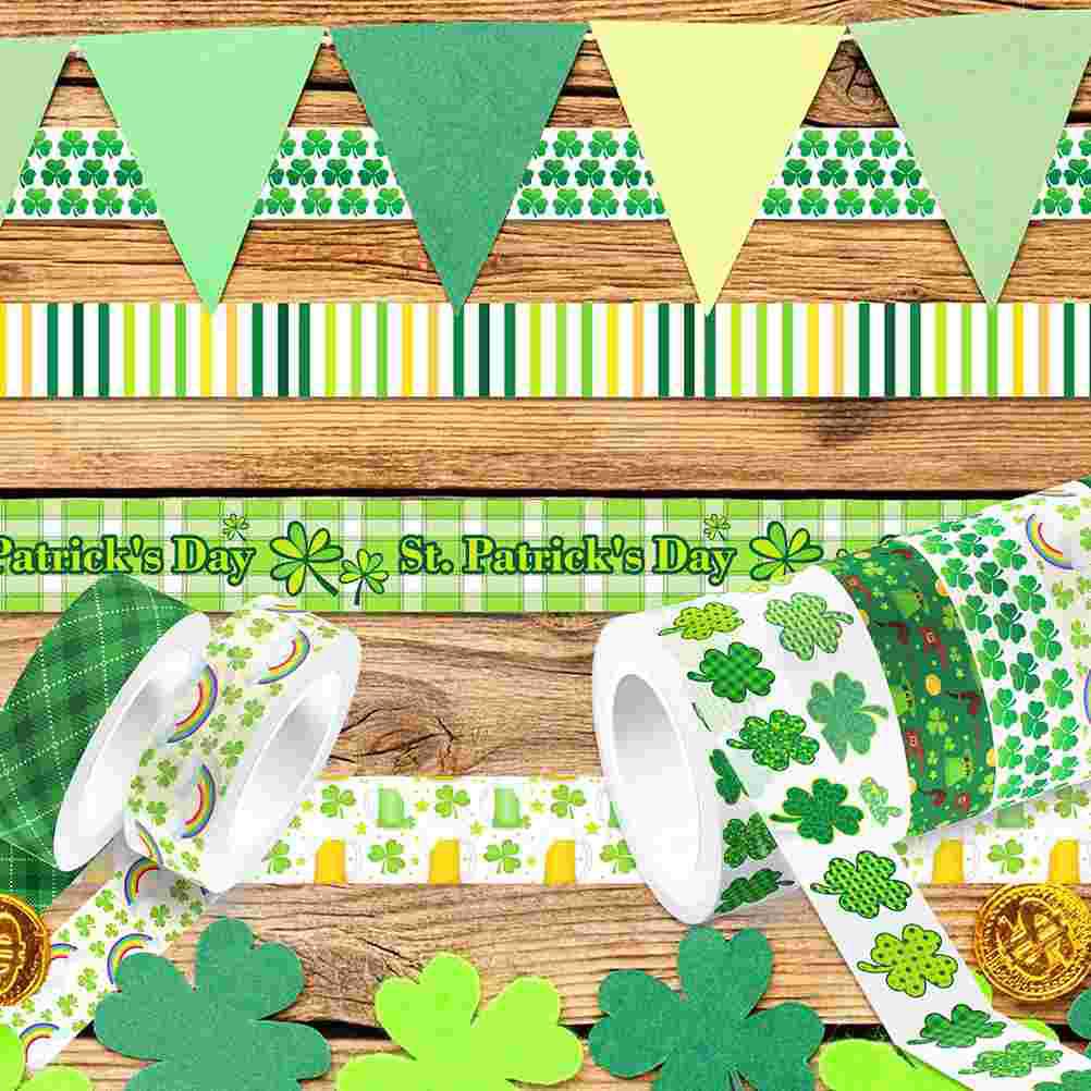 12 Rolls Four-leaf Account Washi Tape Decorative Tapes Vintage Scrapbook DIY