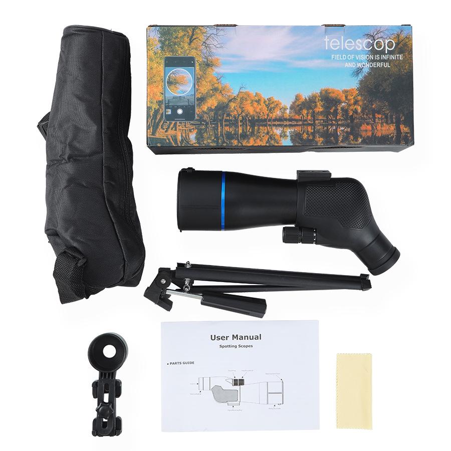 Cross-border HD Bird Watching Scope: 25-75X60 Nitrogen-Filled Waterproof, Low Light Night Vision for Birdwatching and Concerts.