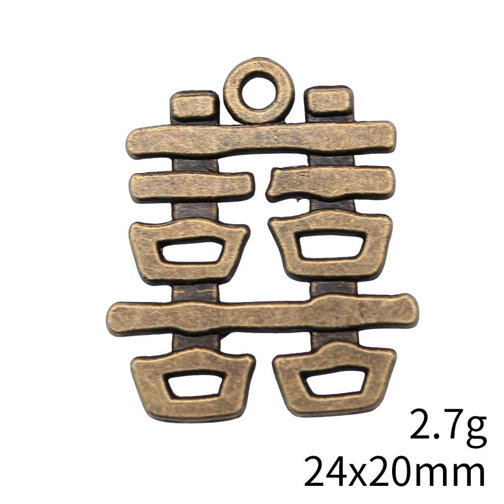 Valentine's Day Charms For Necklace Chinese Knot Chinese Character Charms Pendant Women's Bag Pendant Accessories