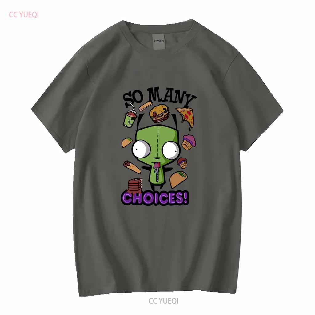 Emo Scene fashion shirt Invader Zim So Many Choices T 2000s Vintage Hot Topic long or short sleeves vintage Washed Stylish