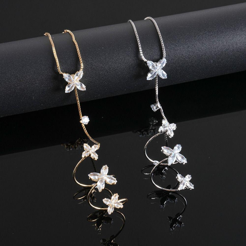 Elegant Adjustable Flower Bracelets Adjustable Bracelet Ring Set  Daily Wear