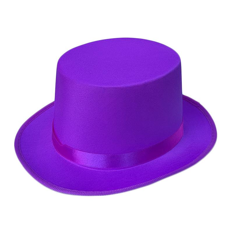 High hat retro British gentleman jazz hat magician hat show sequined hat rain high hat non-woven