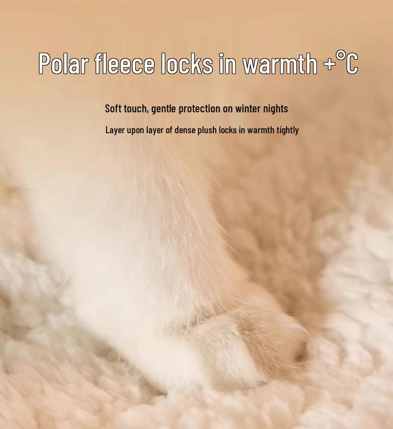 Katze Winter Wärme Schlafsack: Gemütliches Sicherheitsbett für alle Jahreszeiten mit Halbloch-Design