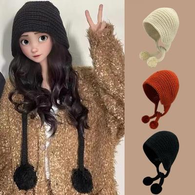 Ear Protection Knitted Hat Cold Resistant Women's Cap Fashion Warm Hat  Women