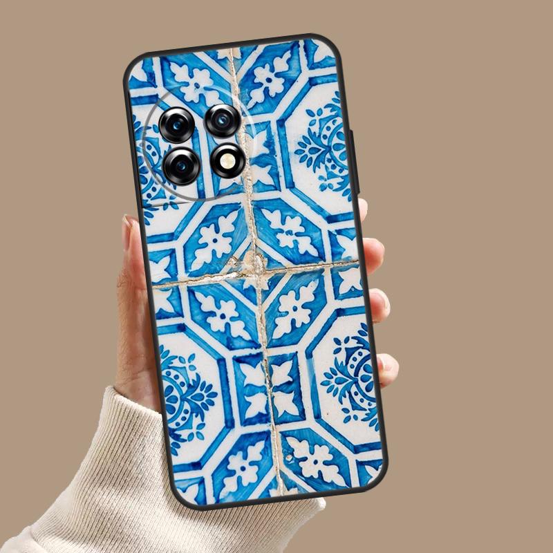 Portuguese Glazed Tiles Case For OnePlus Nord CE 5 2 3 4 Lite N30 OnePlus 13 11 12 15 13T 13R 10T 12R 9 10 Pro Cover