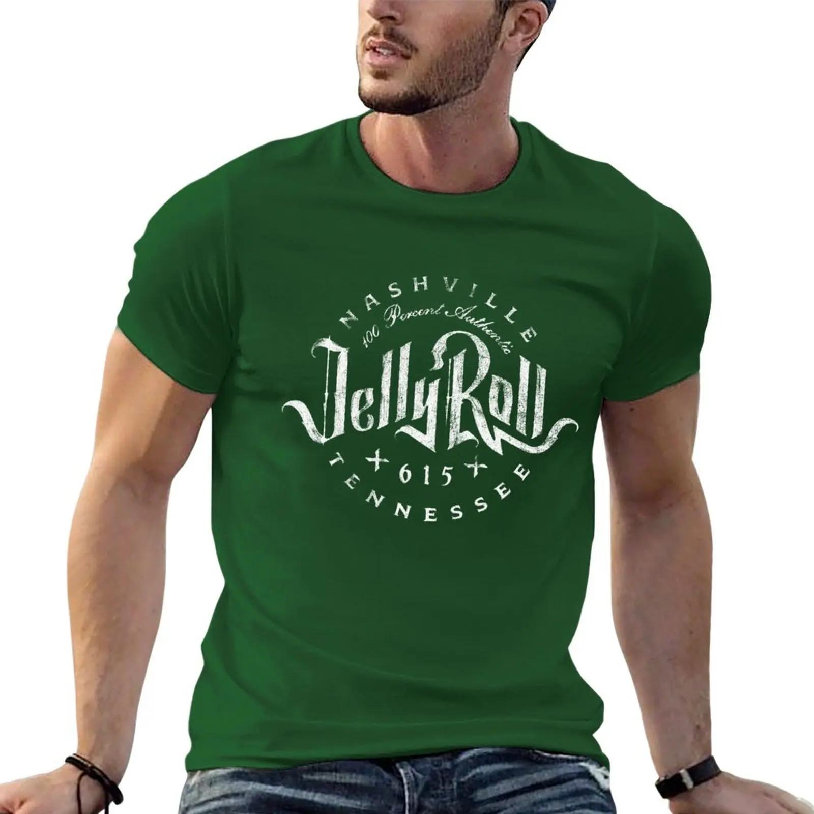 Jelly Roll - Nashville T-Shirt blue archive graphic shirts t shirts for men cotton 4XL