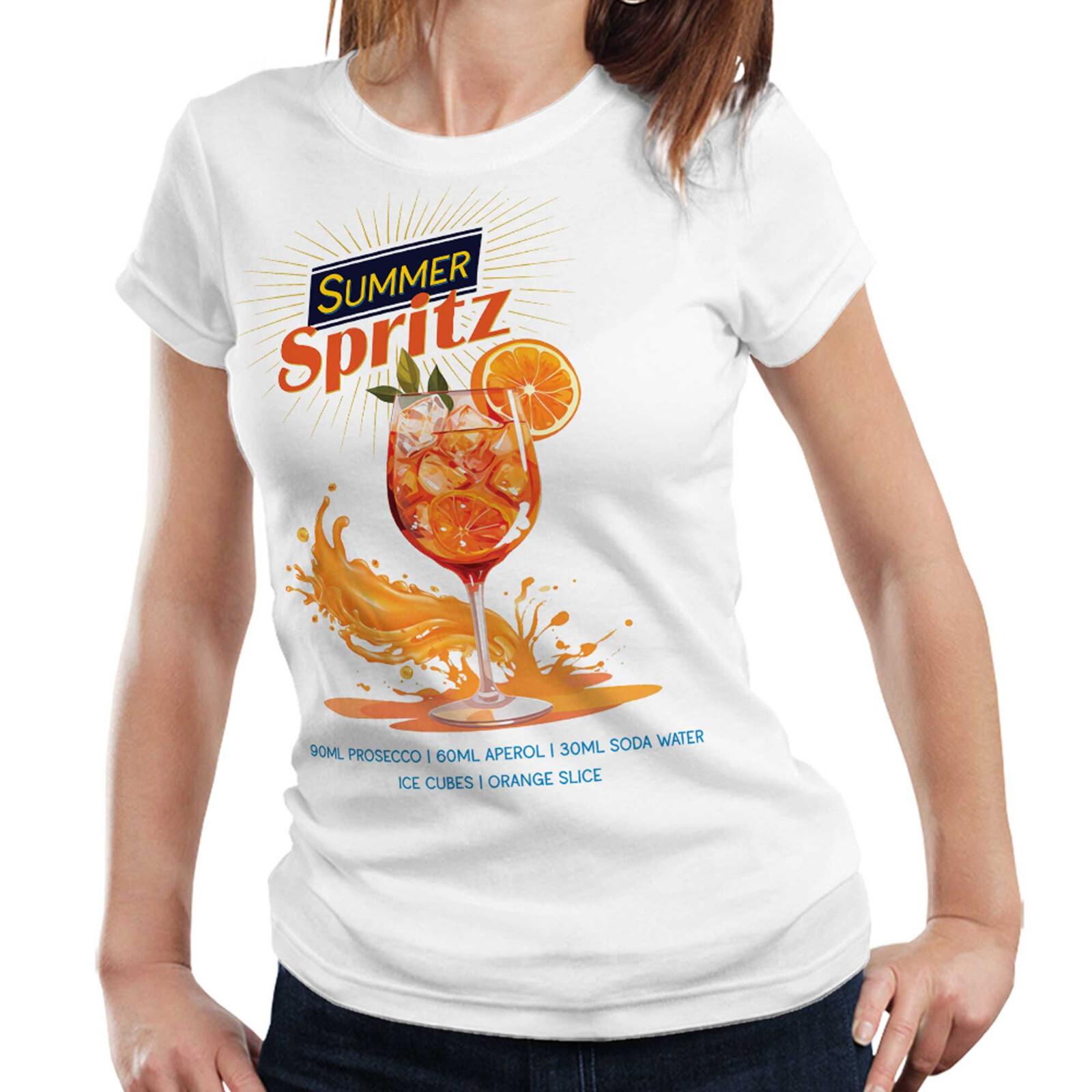 Summer Spritz T Shirt Mens Womens Tees Top Semi Fitted Ladies Cocktail Festival Aperol Spritz Holiday XL