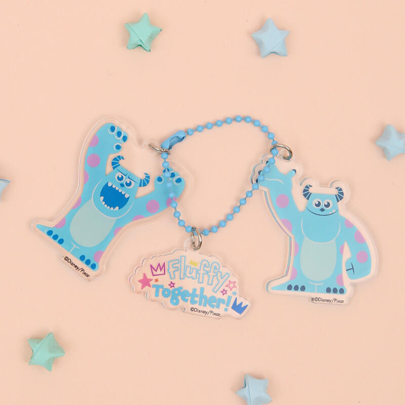 Pixar Sullivan Fluffy & Puppy Acrylic Keychain Sullivan