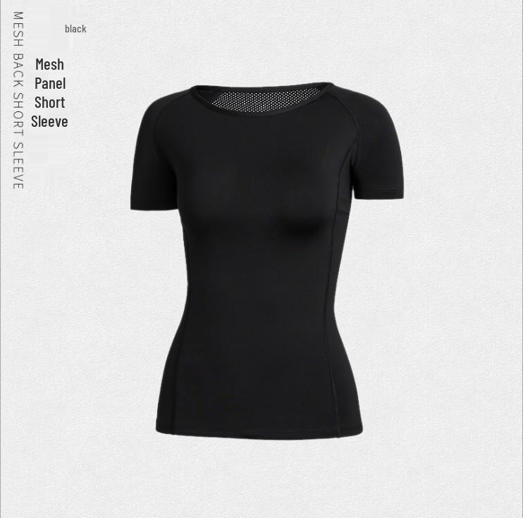 Women's Quick-Dry Mesh Yoga T-Shirt - Slimming, Breathable Summer Fitness Wear
