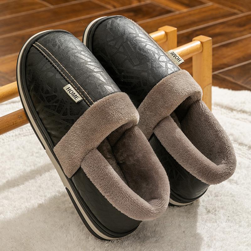 Medium bag heel cotton slippers autumn and winter home indoor thick sole home wool cotton shoes