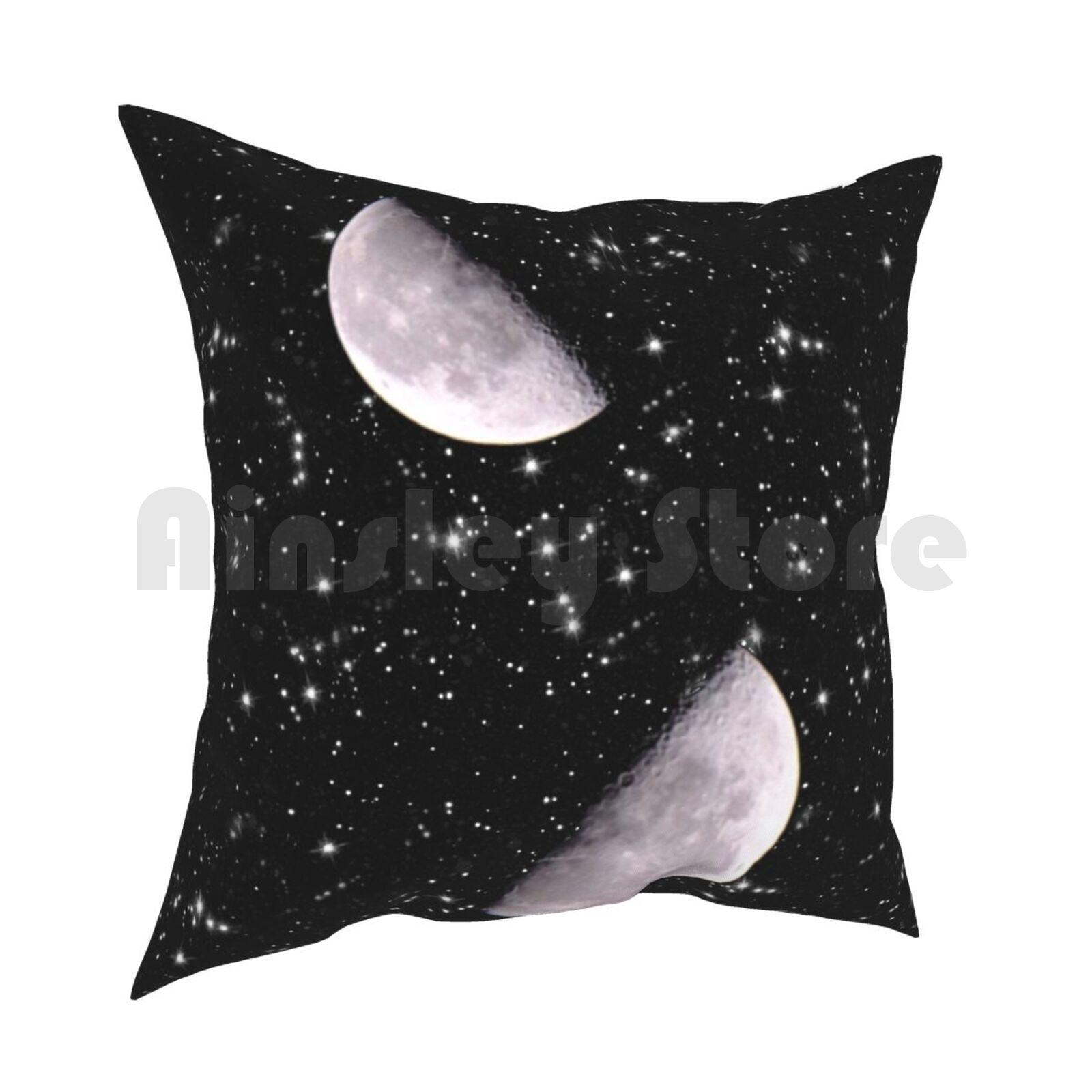 Moons Pillow Case Printed Home Soft DIY Pillow Cover Collage Moon Stars Sky Planets Galaxy Moons Kids Astrology Astronomy 30cmx30cm