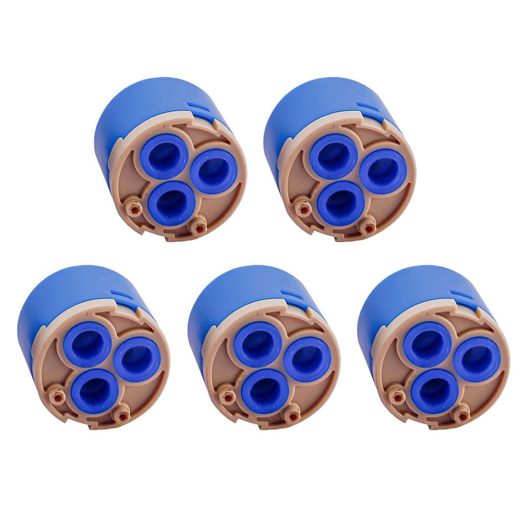 Pack of 5 Tap Cartridge Shower & Sink Cartridge Ceramic Valves Cartridge Set Convenient Suitable for Home and Hotel Use