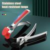 Verbrühschutz-Clip Edelstahl Küchenzange Ergonomischer Griff Anti-Rutsch-Silikonklemme Heißplatten Schüsseln Kochgeschirr Handhabungsclip Kochwerkzeug