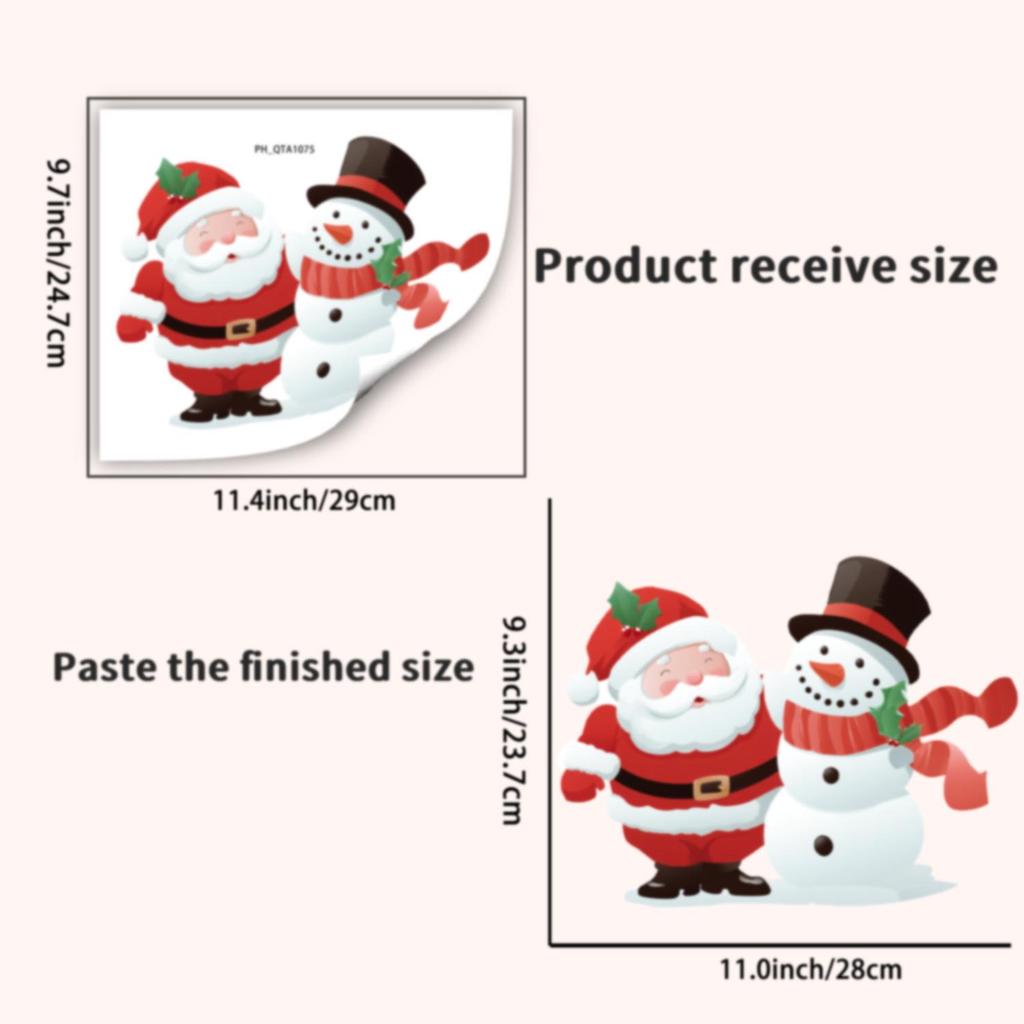 Christmas Holiday Bathroom Wall & Toilet PVC Stickers - Festive Home Decorations