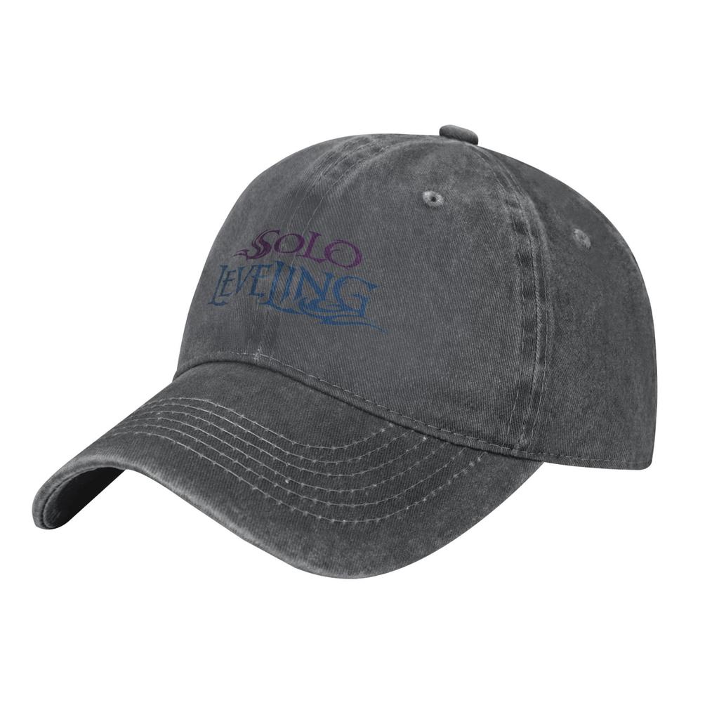 Fashion Solo Leveling Logo Baseball Cap Men Women Distressed Denim Headwear  Outdoor Running Golf Unstructured Soft Caps Hat