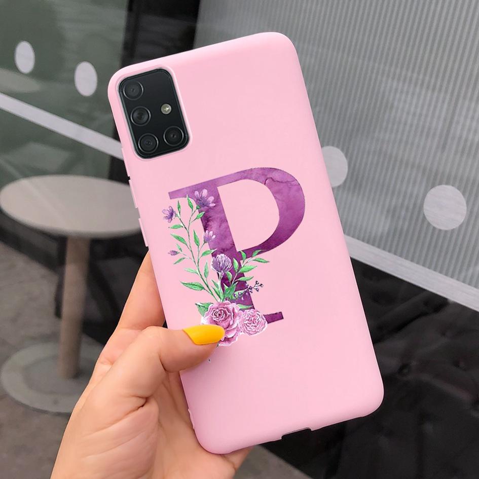 A51 Cute Letters Phone Case For Samsung Galaxy A51 Cover SM-A515F Slim Frosted Shield Matte Fundas For Samsung A51 A 51 5G Cases