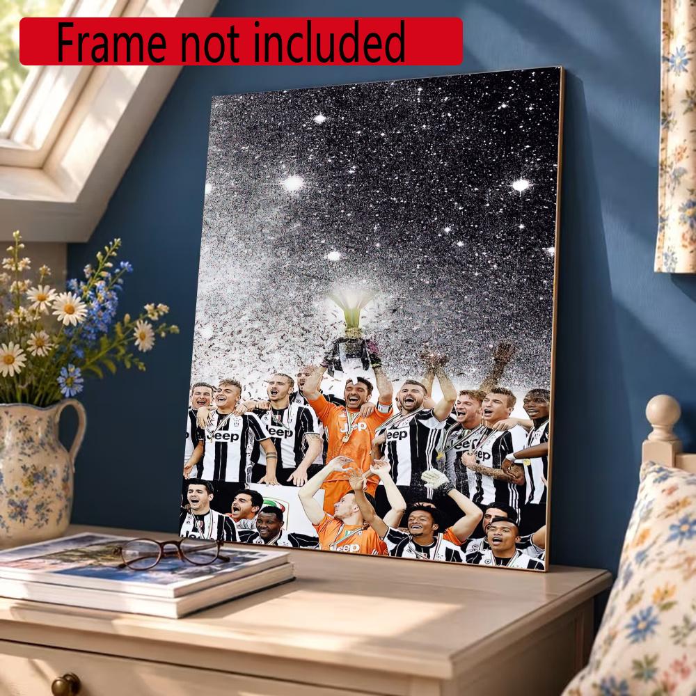 Juventus 5D Diamond Painting Round Diamond Rhinestones Mosaic Diamond Embroidery Wall Paintings Rhinestones Gift Frameless