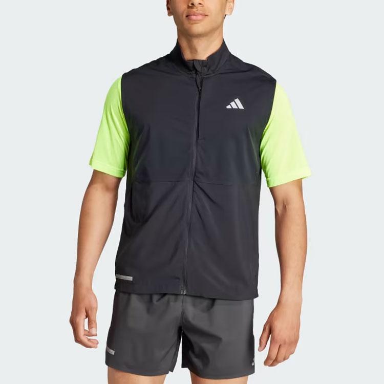 Adidas Ultimátní vesta s logem Pánské topy Černá HZ4441