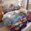 Watercolor floral pattern 3D printing down duvet cover soft and comfortable colorful bedding set artistic style duvet cover