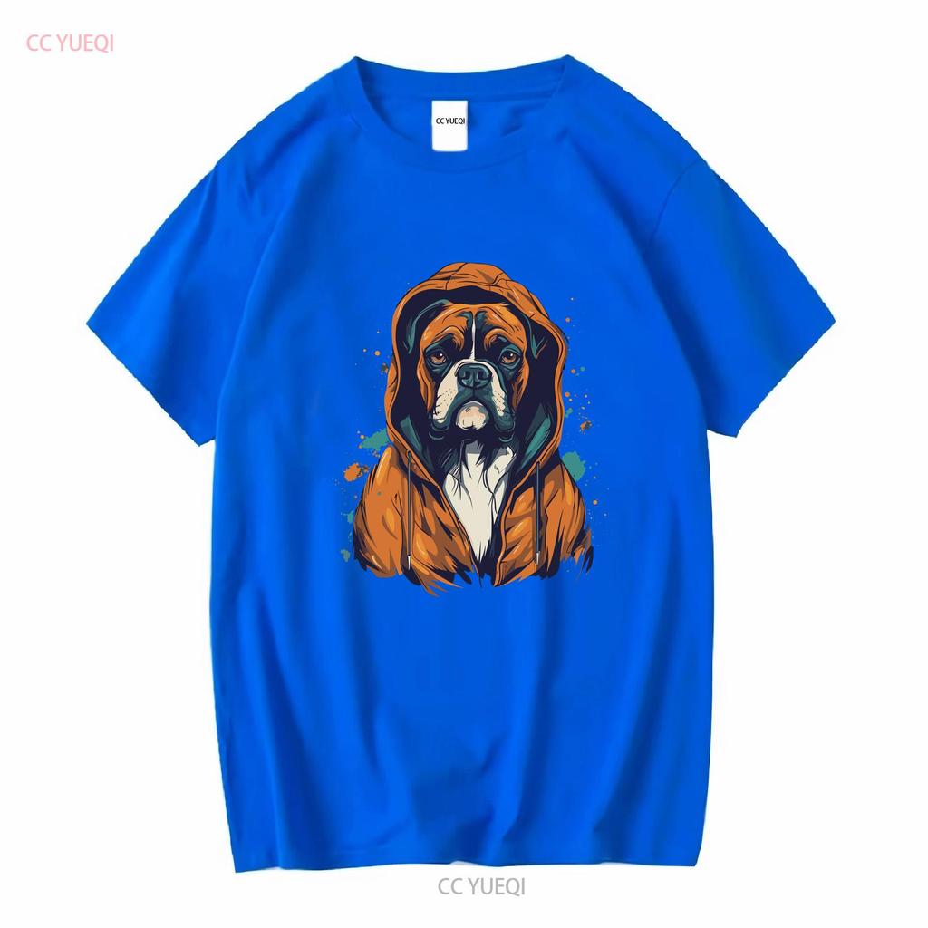 Boxer T Shirt Dog Cool Animal Owner Mom Dad Long or Short Sleeves Vintage Washed Breathable Casual Graphic Comfortable Stylish