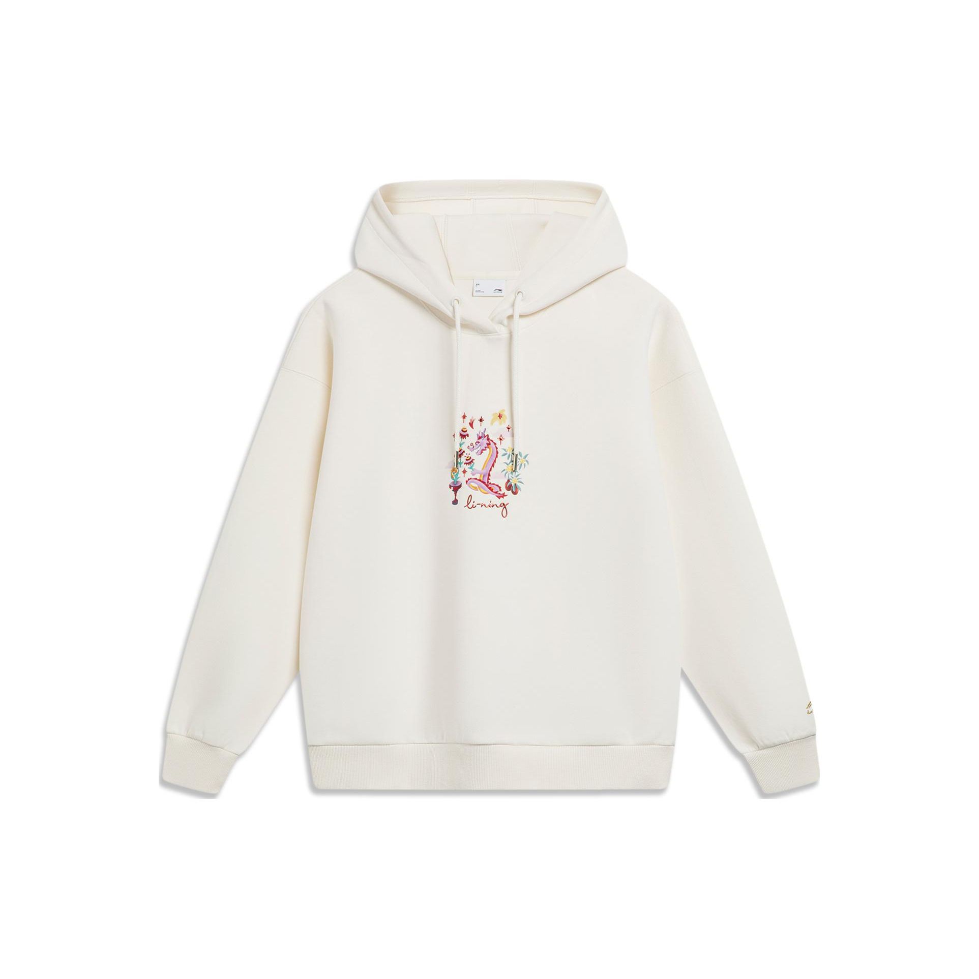 

Li Ning Daily Prosperity Series с вышитыми буквами и толстовками женские толстовки с капюшоном Off-White AWDU032-5 S