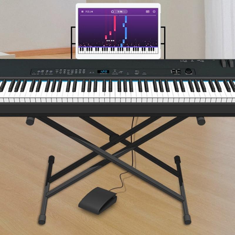 Portable Sustain Pedal for Electronic Instruments Convenient Music Control for Piano,Synthesizer,Hand Roll Piano Players