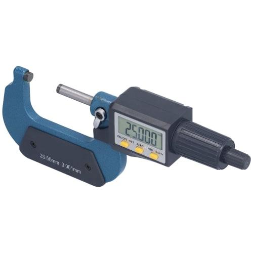 Digital Micrometer, 0.0001in/0.002mm Accuracy Electronic Thickness Measuring Tool, 0.00005in/0.001mm Resolution, with Storage Box for Industrial Woodw