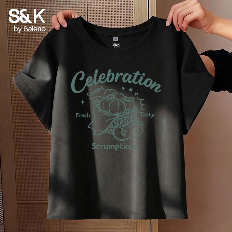 

Baleno S&K Women s Pure Cotton Short-Sleeve T-Shirt M