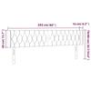 VidaXL Tête de Lit à LED Meuble de Chambre à Coucher Accessoire de Lit Double Tête de Cadre de Lit Intérieur Gris Foncé 3123639