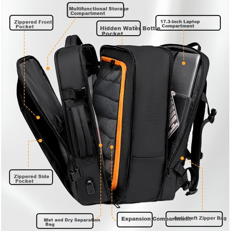 Laptop Backpack, Business Light Luxury Travel Bag, Large Capacity for Business Trips, Compatible with ROG, Lenovo, ASUS, 18-Inch Backpack