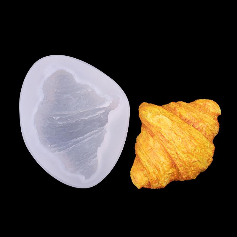 

1PC Simulated Bread Candle Silicone Mold Creative French Snack Croissant Design DIY Art Soap Aromatherapy Candle Making Shell Mould