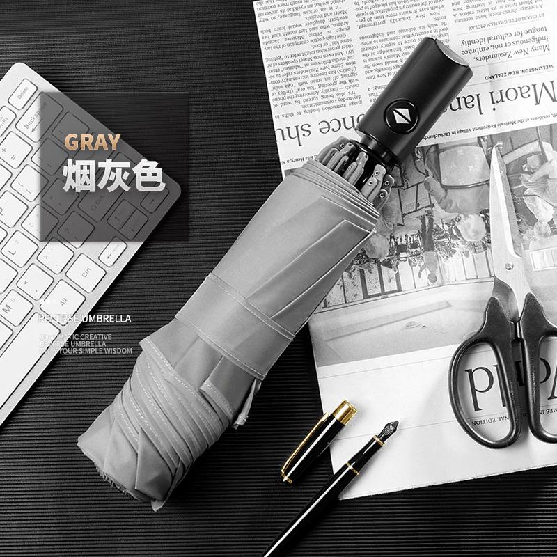 Eight bone reflective automatic umbrella car three fold reverse umbrella folding men and women umbrella umbrella