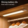 10-60CM Motion Sensor LED Night Light Wireless USB Rechargeable Under Cabinet Lights Ultra Thin Long Bar Lamp Kitchen Bedside
