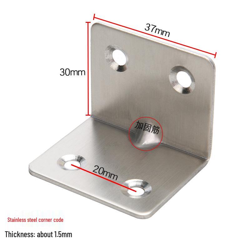 90° L-Shaped Angle Bracket for Table, Chair, Cabinet, and Shelf Support