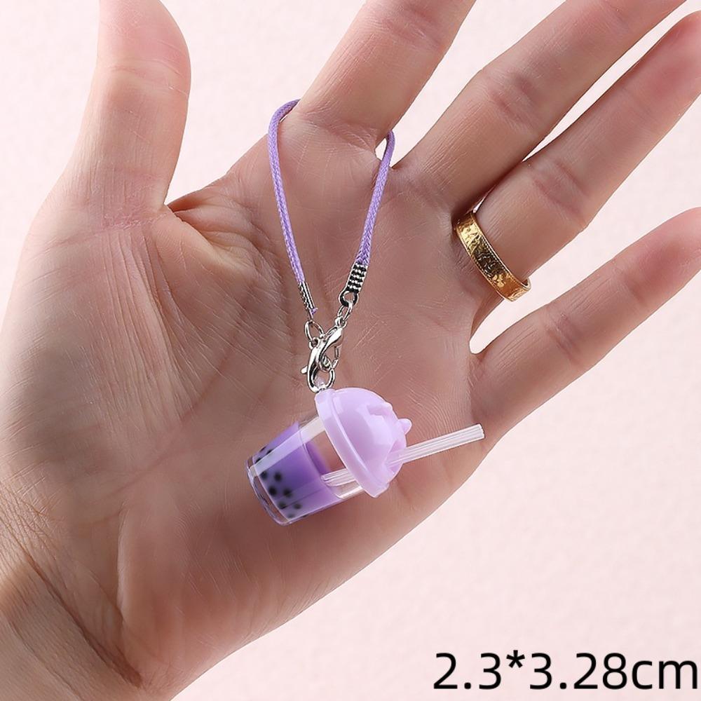 Mini Size Handbag Charm Bubble Tea Car Key Chain Cute Coffee Cup Keychain  for Women Girls